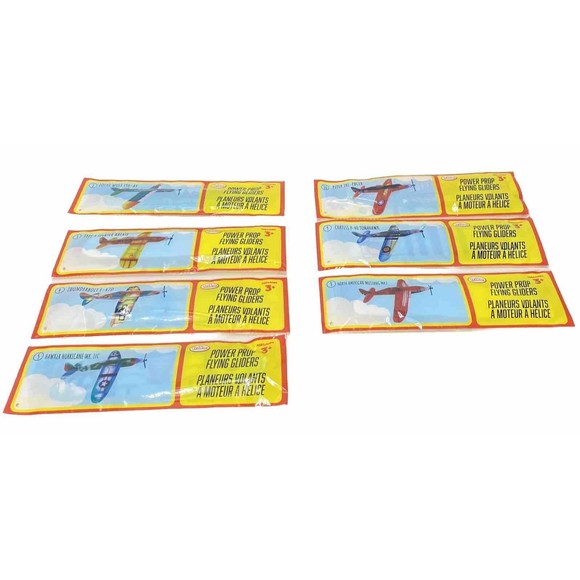 Triko Power Prop Flying Gliders 7pc Set -Brand New # 1, 3, 4, 5, 8, 9 & 10 - Picture 1 of 7